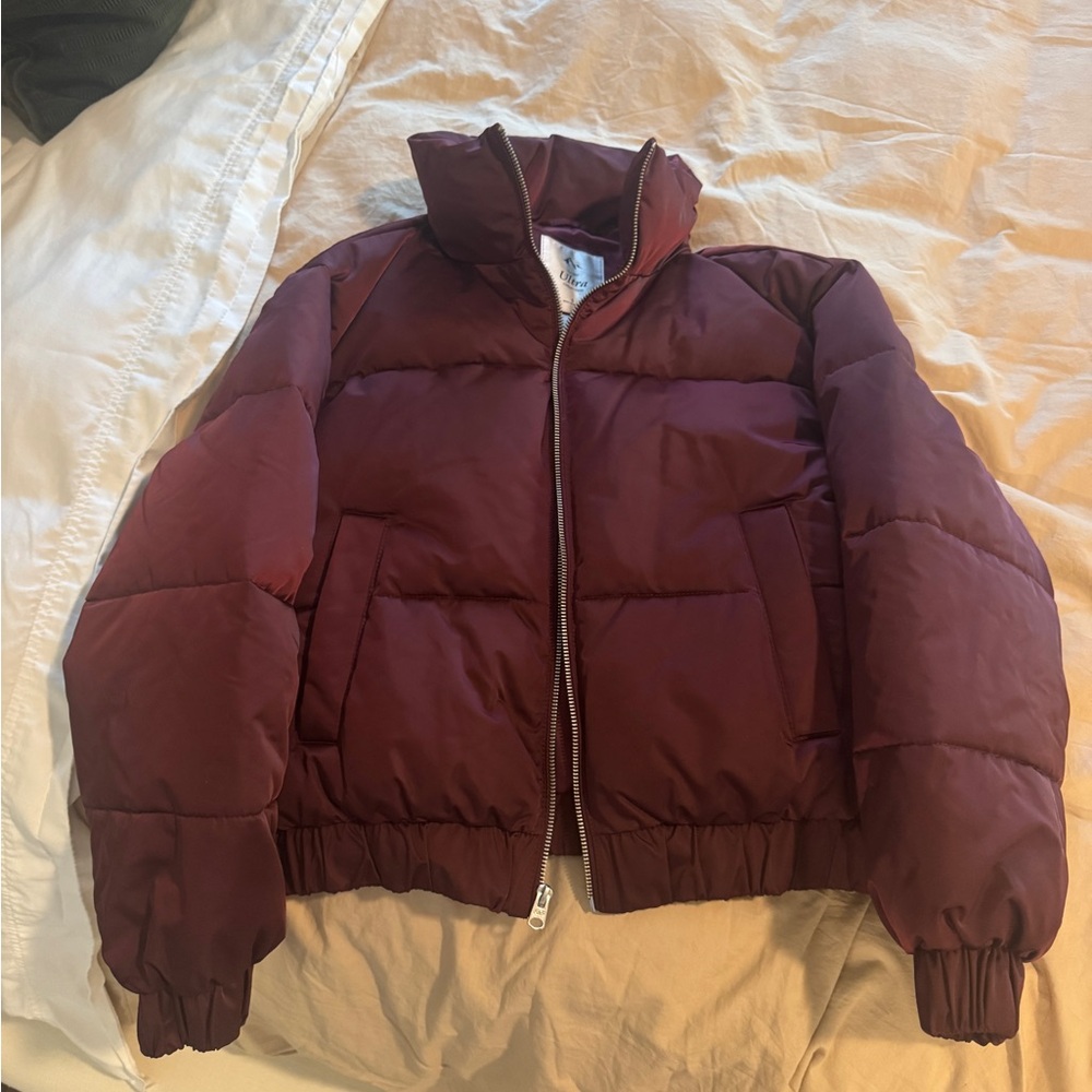 Abercrombie & Fitch Maroon puffer Jacket